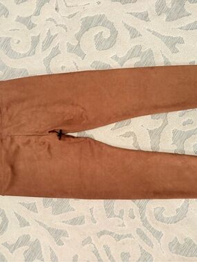 bagatelle Rust-Toned Suede-Look Leggings